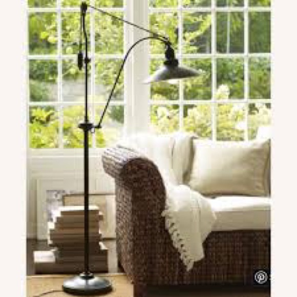 New Pottery Barn Rustic Industrial Glendale Pulley Adjustable Floor Lamp- Bronze - Picture 1 of 12